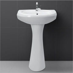Glanza Full Pedestal Basin Coco | 530x415x860mm | Ceramic