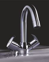 AS-18 Centre Hole Basin Mixer | Glanza Aster Collection