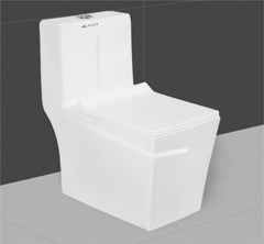 Glanza-One Piece Closet Leo | 665x360x735mm |  Rimless Washdown | Ceramic Western Toilet/Water Closet | S-Trap-225mm