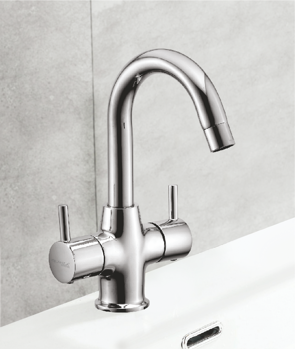 Glanza Hi-Flow | Hi-18 Centre Hole Basin Mixer