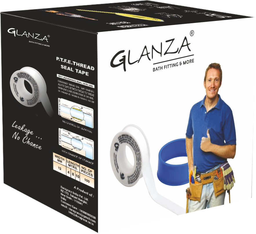 Teflon Tape P.T.F.E Thread 12mm x 0.1mm x 10mtr | Glanza