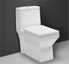 Glanza-6D One Piece Closet Space | 660x350x730mm | Syphonic Tornado Flushing  | Ceramic Western Toilet/Water Closet | S-Trap-225mm