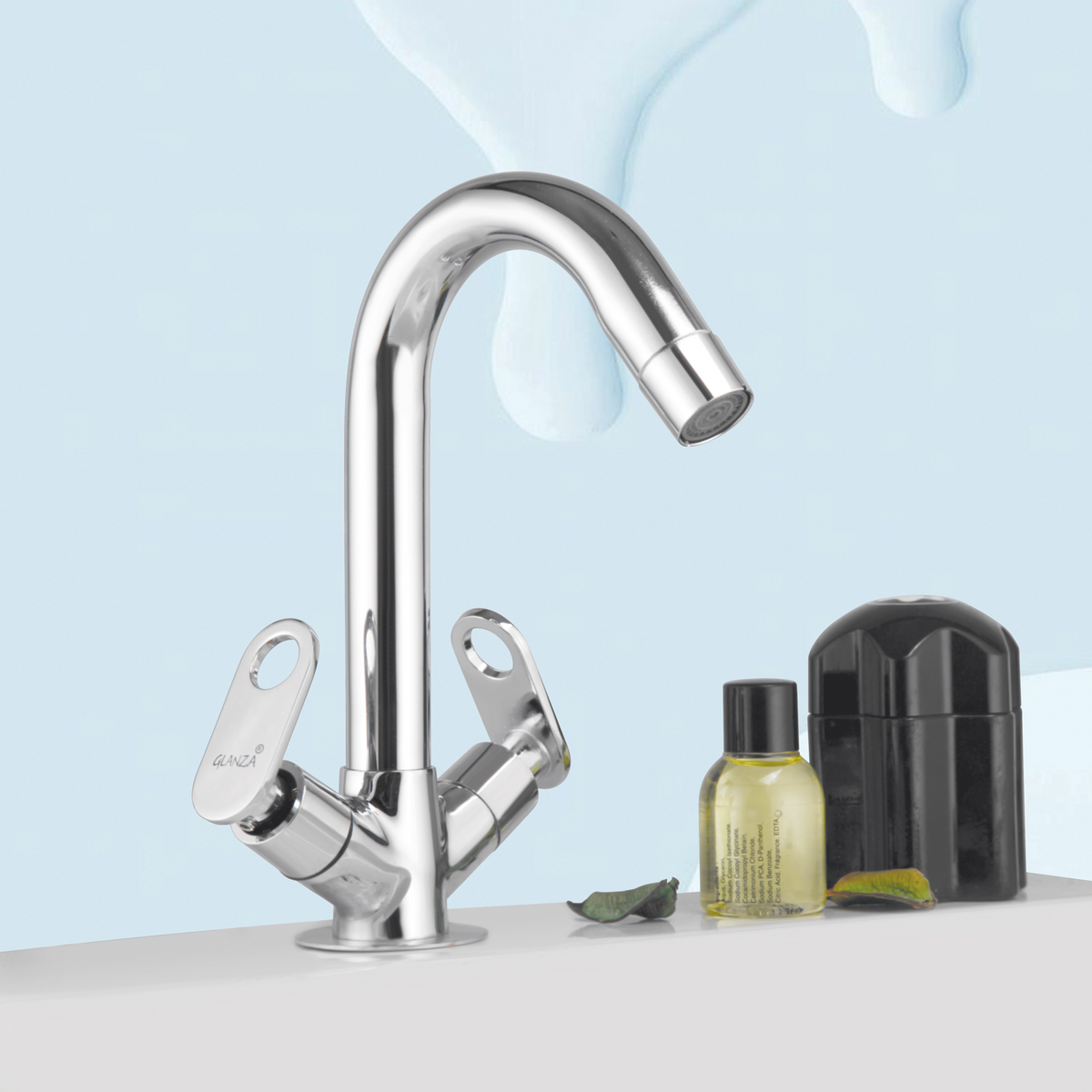 Centre Hole Basin Mixer – OL-18 | Glanza Olive Collection