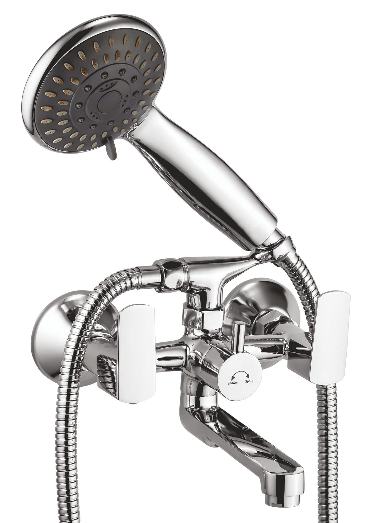 Wall Mixer Telephonic with Crutch – CU-25 | Glanza Cubix Collection