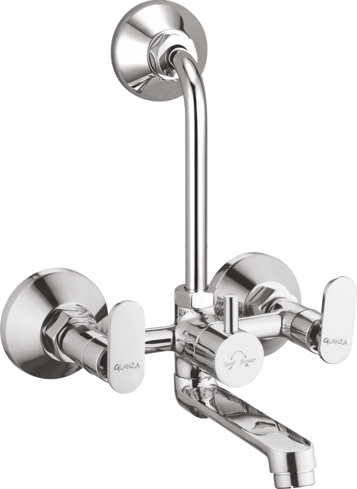 Wall Mixer Telephonic with L-Bend MN-24 | Glanza Moon