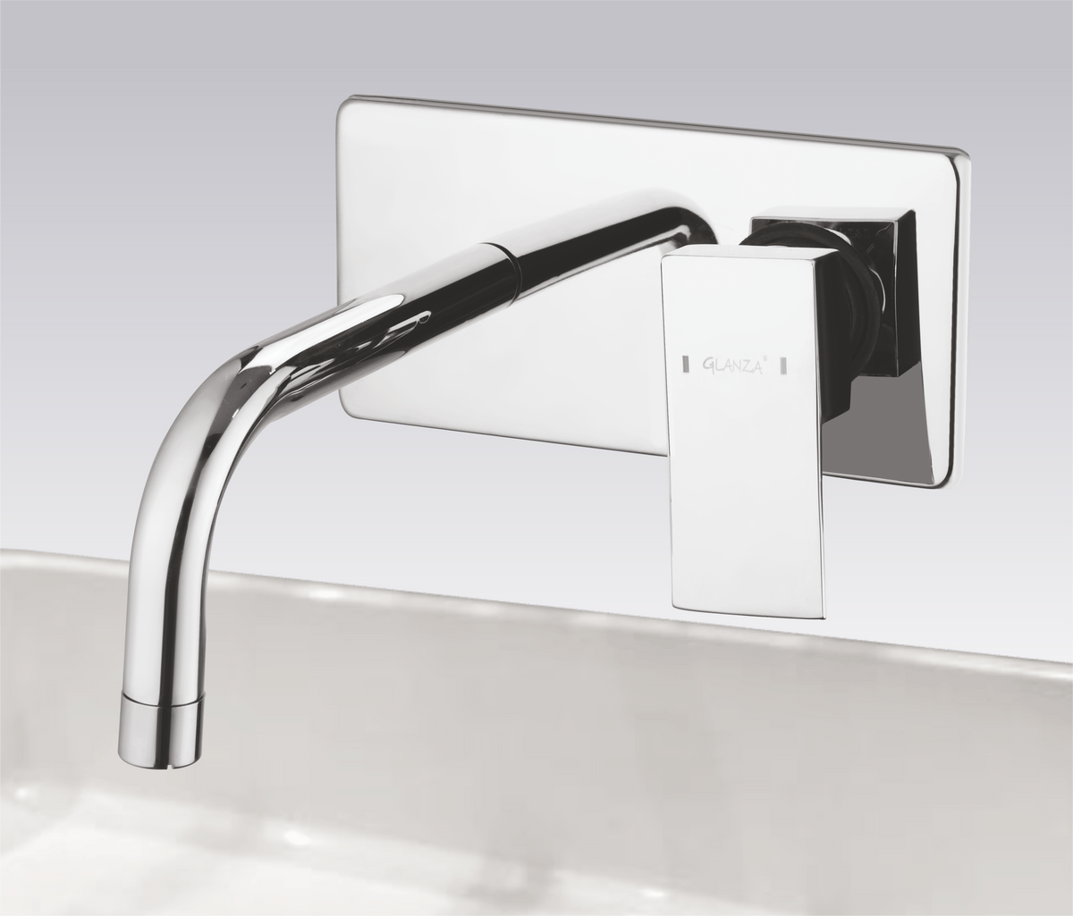 Single Lever Basin Mixer Wall Mounted – CU-33 | Glanza Cubix Collection