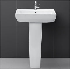 Glanza Full Pedestal Basin Brio | 550x450x830mm | High-grade Premium Ceramic