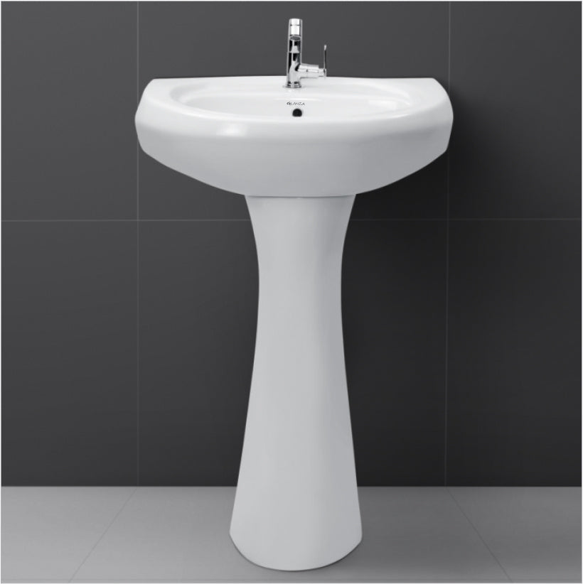 Glanza Full Pedestal Basin Coco | 530x415x860mm | Ceramic