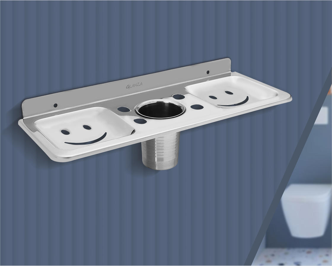 Soap Dish GDST-301 Four-in-One | Glanza Four-in-One