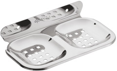 Soap Dish Double-01 GDSD-152 | Glanza Four-in-One