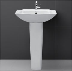 Glanza Full Pedestal Wash Basin – Gloria | 570x425x860mm | Ceramic