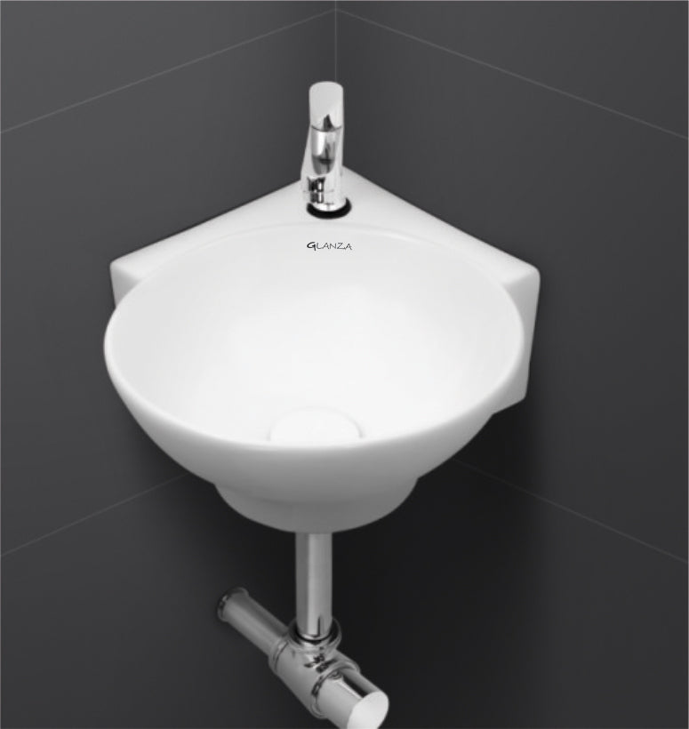 Glanza Wall Hung Basin Cherry | 340x415x135mm | Ceramic
