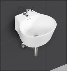 Glanza Wall Hung Basin Kyle | 365x350x150mm | High-grade Premium Ceramic