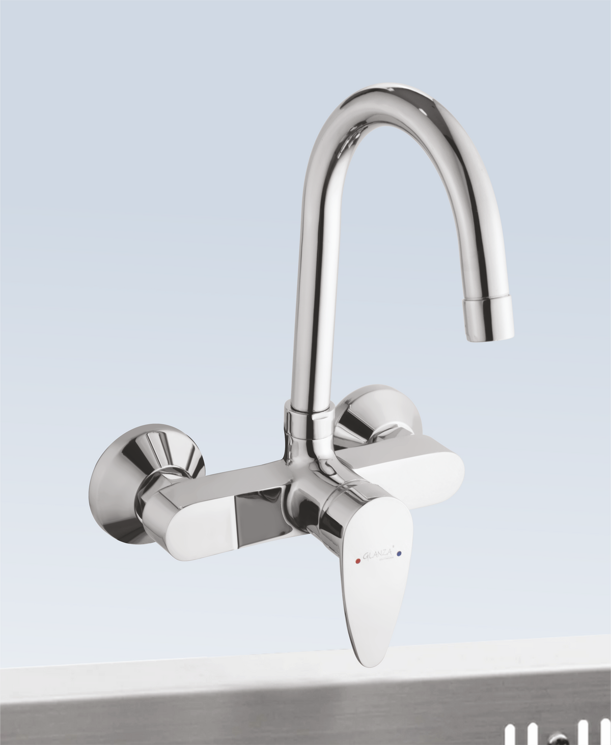 AR-30 Single Lever Sink Mixer Wall Mounted | Glanza Arrow Collection