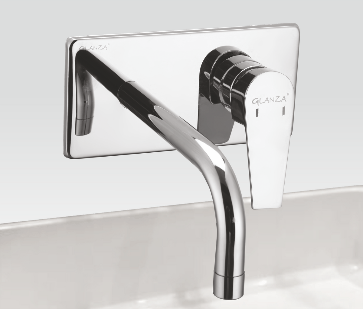 AS-33 Single Lever Basin Mixer Wall Mounted | Glanza Aster Collection