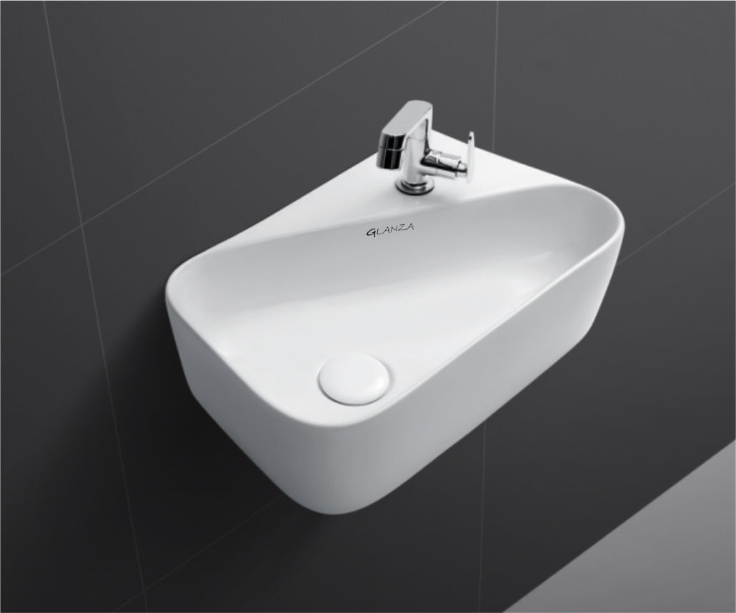 Glanza Wall Hung Basin Magna | 460x285x130mm | Ceramic