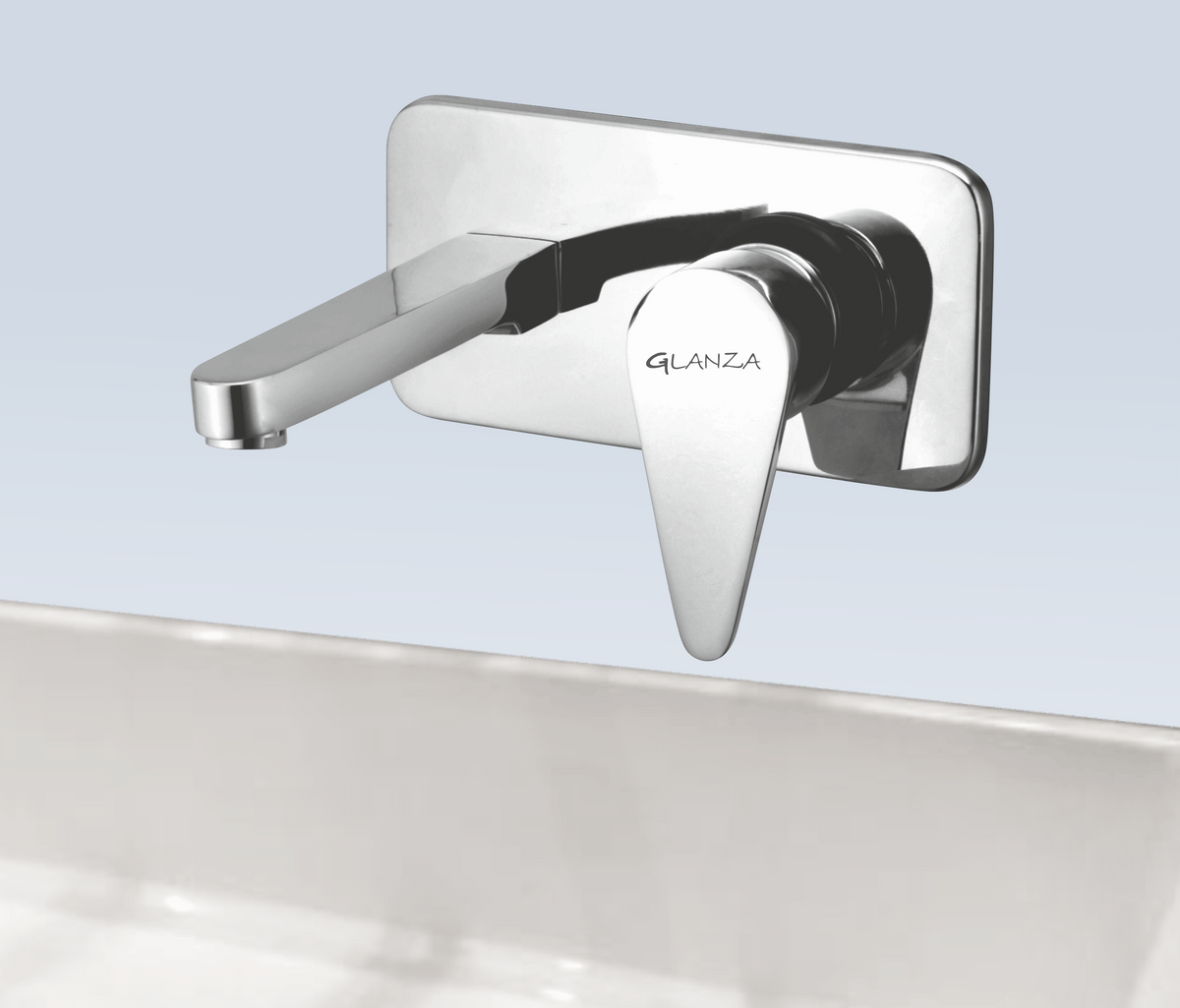 AR-33 Single Lever Basin Mixer Wall Mounted | Glanza Arrow Collection