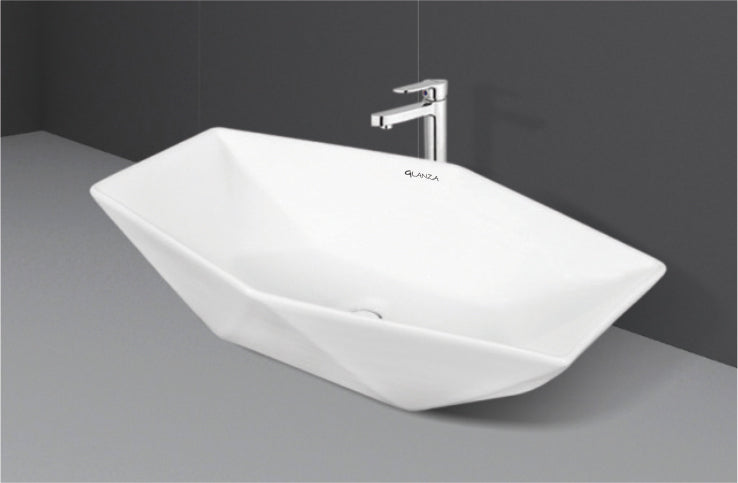 Glanza Table Top Basin Octa | 665x410x150mm | Ceramic