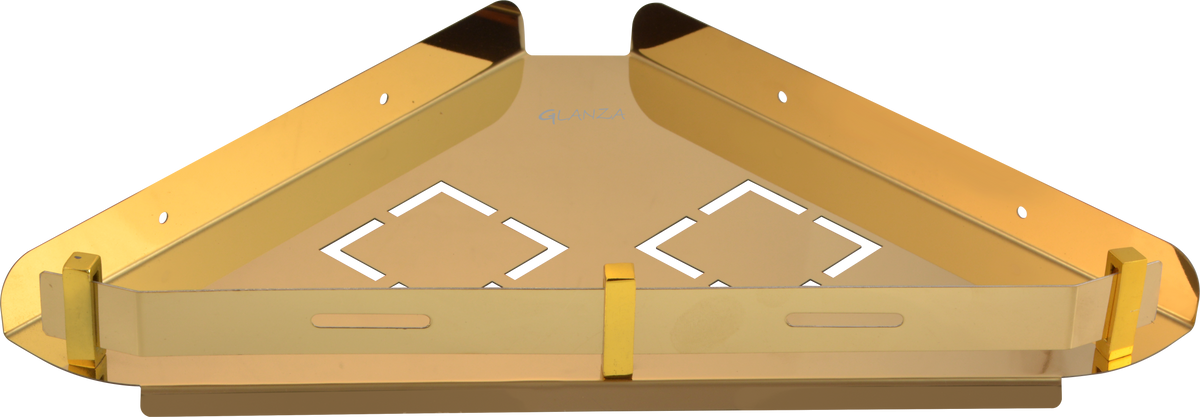 Corner Shelf Pillar Gold GCS-555G | Glanza