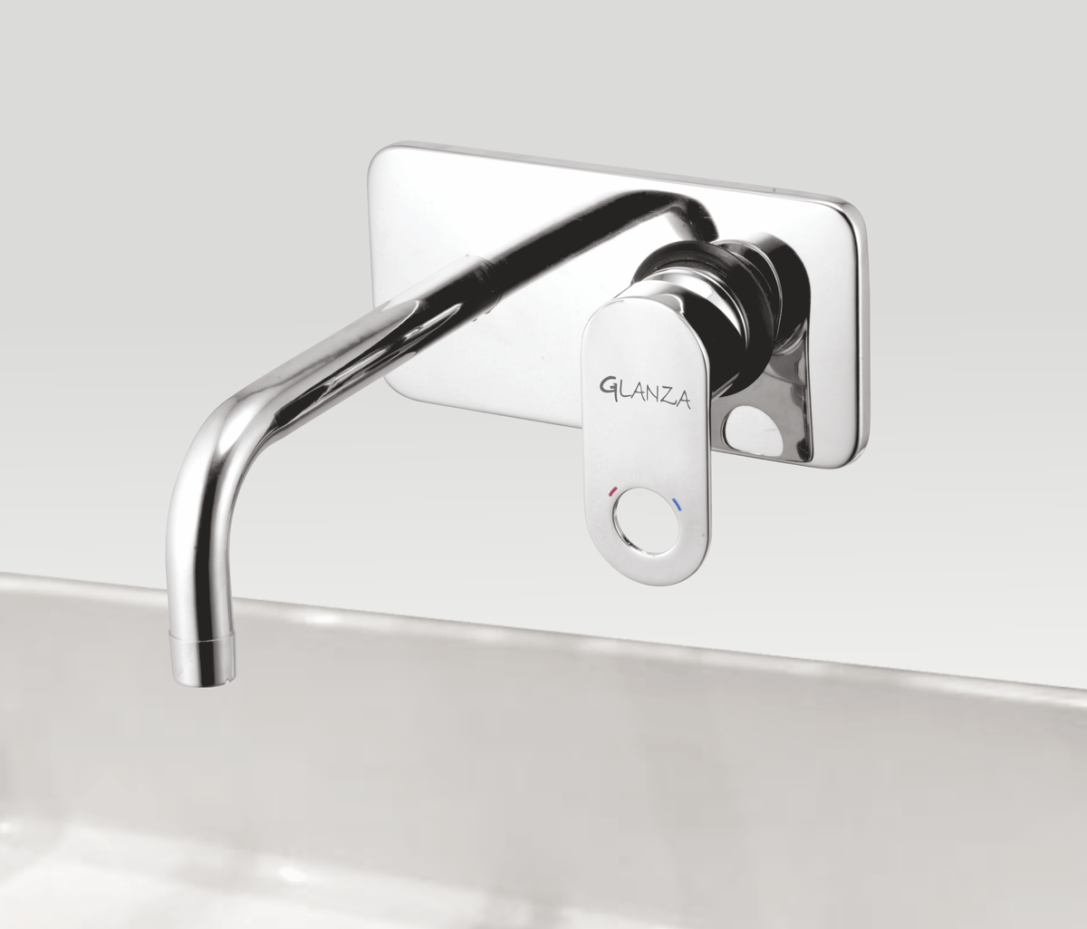RY-30 Single Lever Basin Mixer Wall Mounted | Glanza Rays Collection