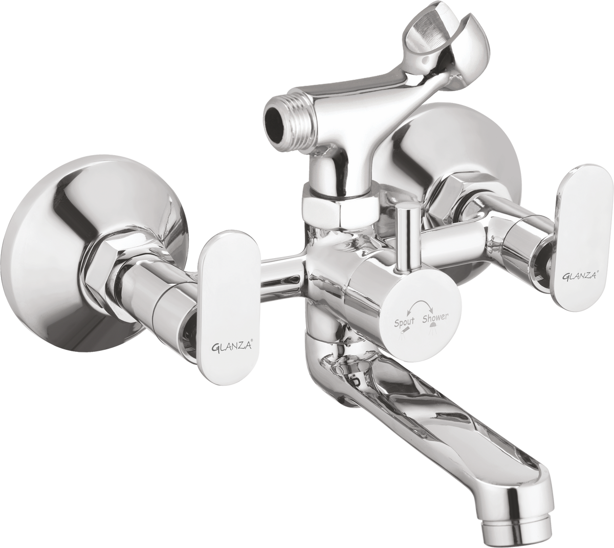 Wall Mixer Telephonic with Crutch MN-25 | Glanza Moon