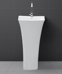 Glanza One Piece Basin Rosettaa | 360x420x810mm | Ceramic