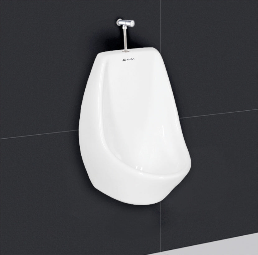 Glanza Wall Hung Urinal Nero | 280x280x400mm | Ceramic