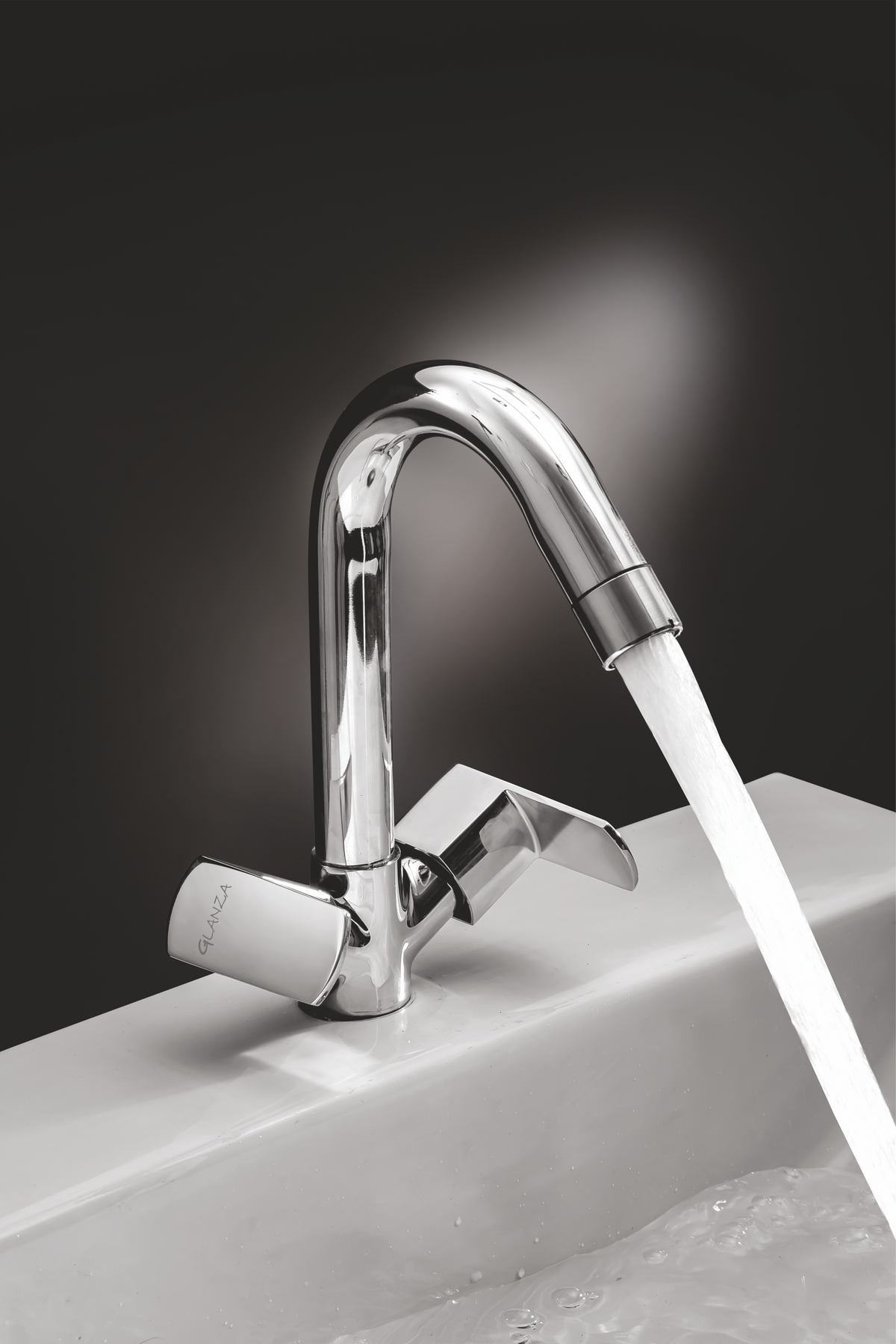 Centre Hole Basin Mixer – CU-17 | Glanza Cubix Collection