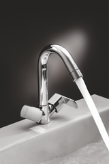 Centre Hole Basin Mixer – CU-17 | Glanza Cubix Collection