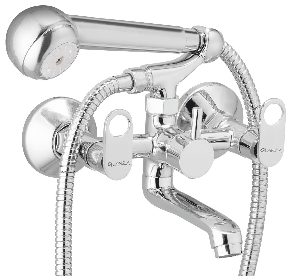 Wall Mixer Telephonic with Crutch – OL-25 | Glanza Olive Collection
