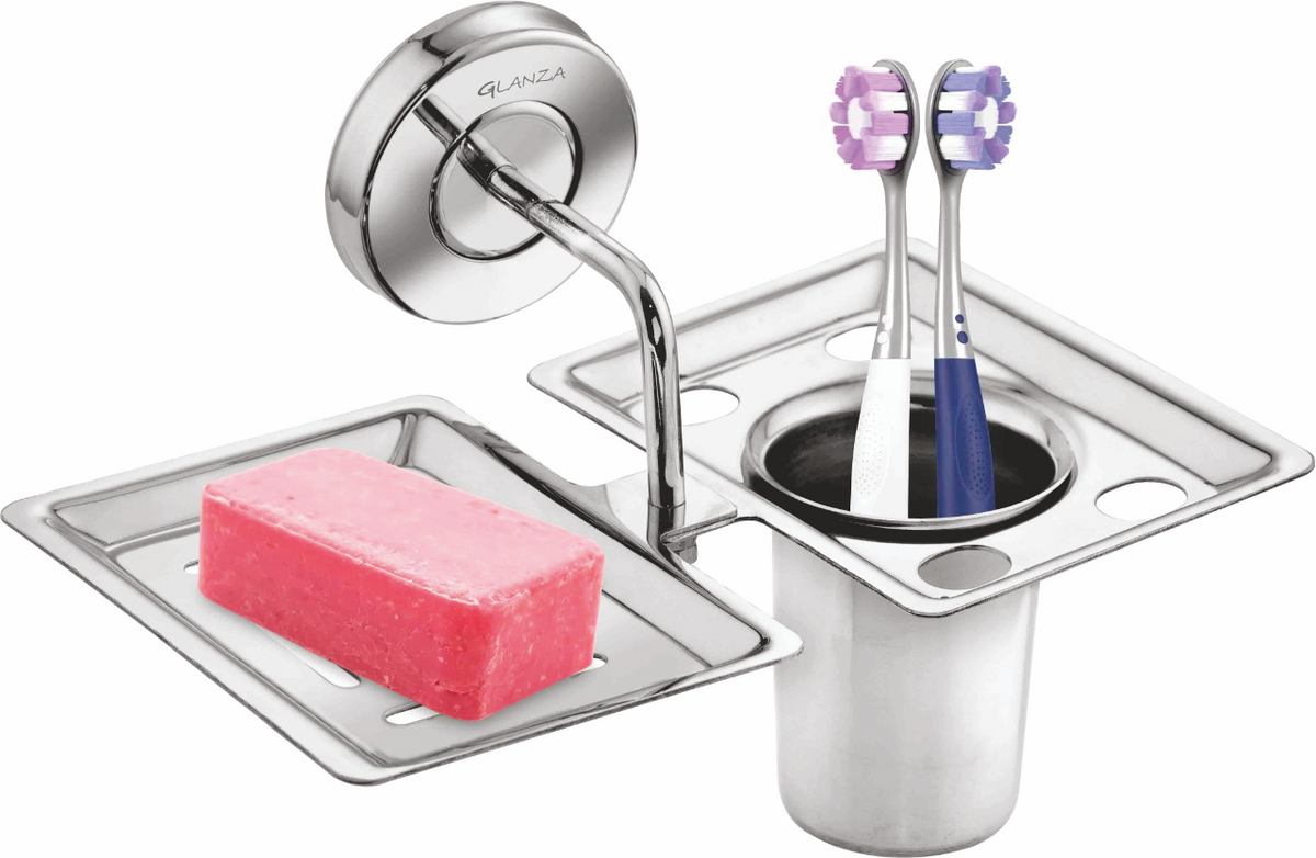 Deluxe Tumbler with Soap Dish | Glanza GDSD-171