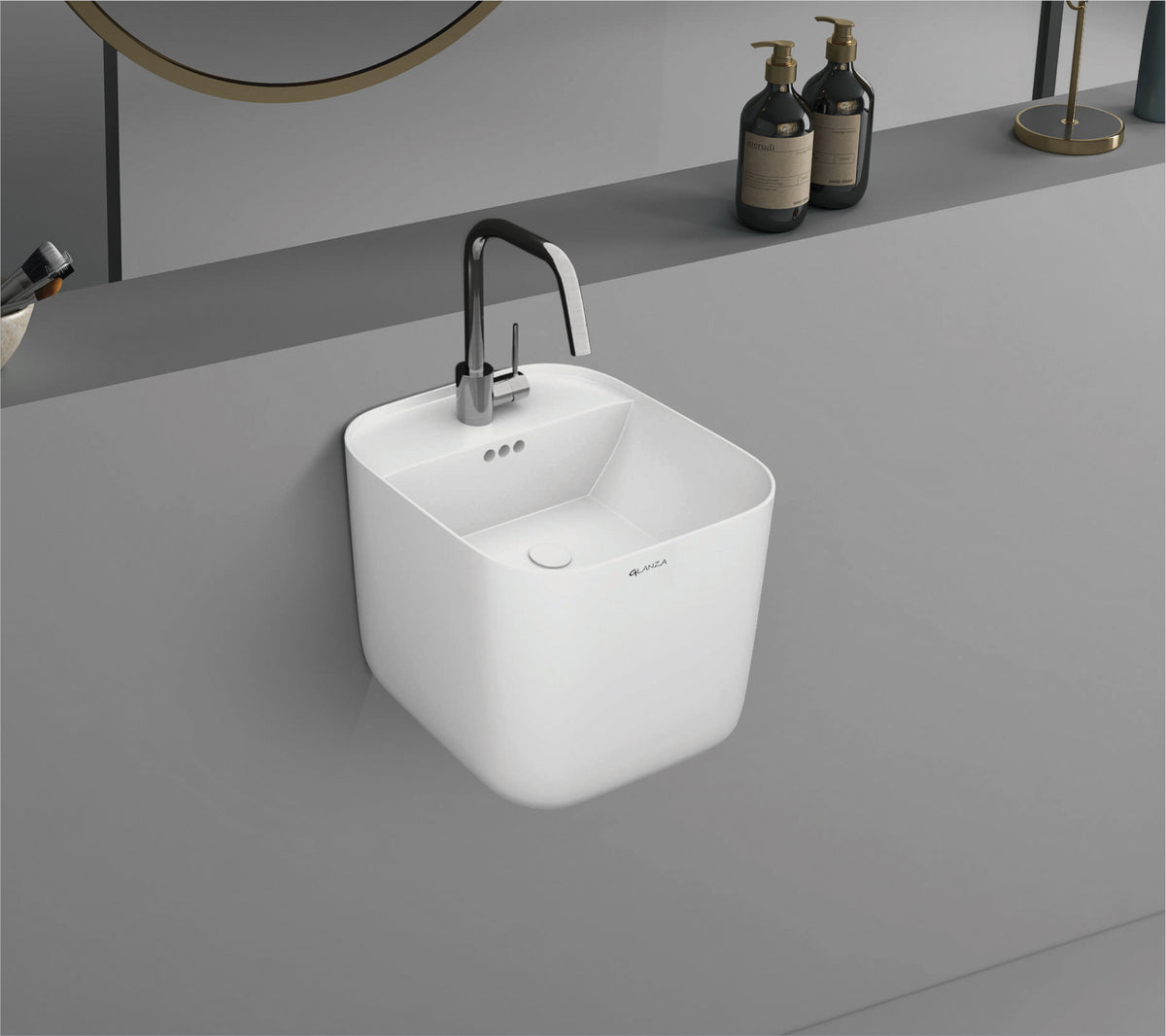 Wall Hung Basin TISSOT Integrated by Glanza